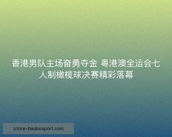 香港男队主场奋勇夺金 粤港澳全运会七人制橄榄球决赛精彩落幕